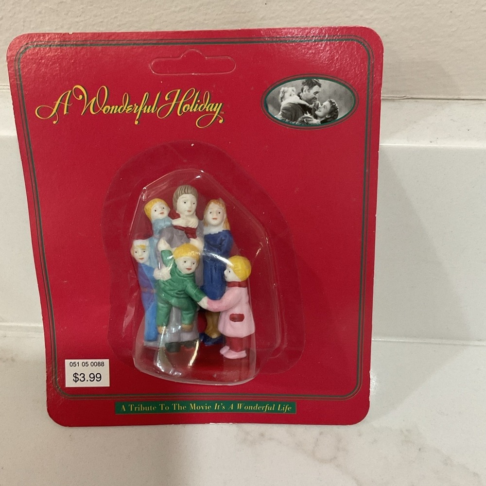 1997 It's A Wonderful Life George Bailey & Family Porcelain Figurine New Sealed
